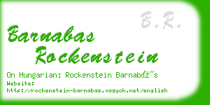 barnabas rockenstein business card